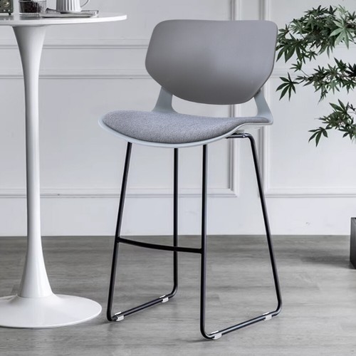Bar stools 2pcs - plastic, metal