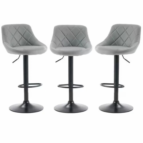Grey bar stools chairs - 3,