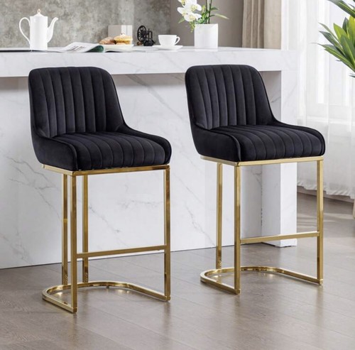 Set velvet bar stools - bar,