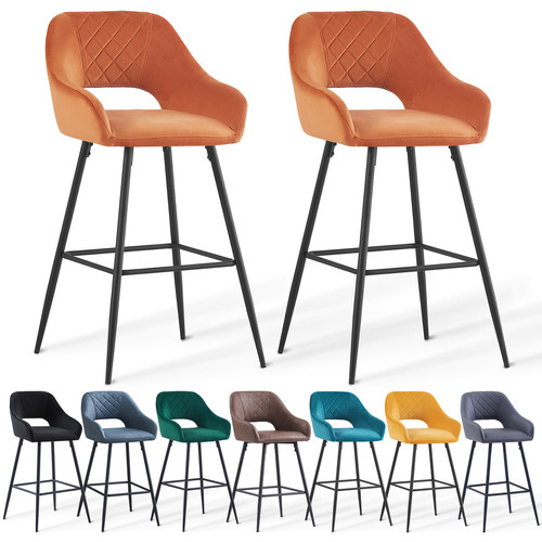 Bar stools velvet - stools, velvet/pu