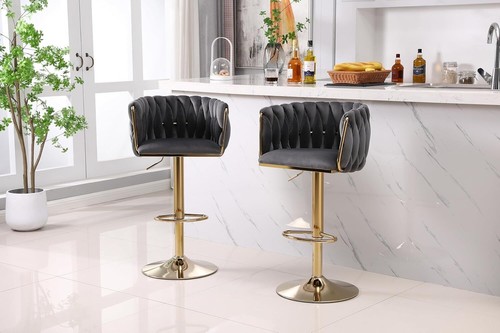 Pair velvet golden bar - golden,