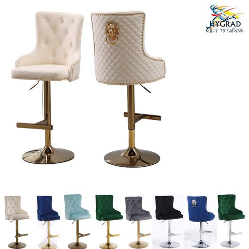 Luxury velvet bar stools with - bar,