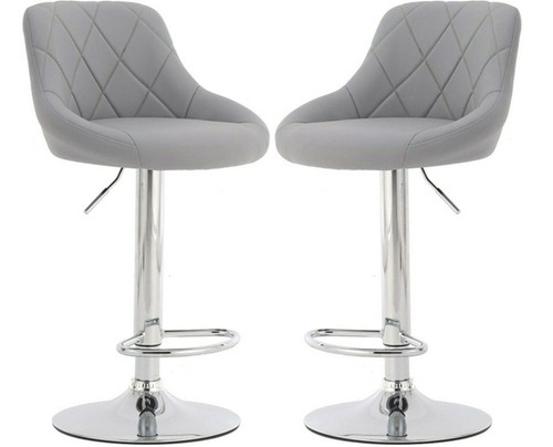 Milan grey bar stools faux - x,