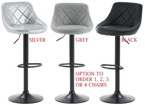 Bar stools black grey silver - stools,