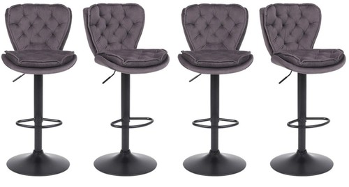 Set grey velvet bar - set,