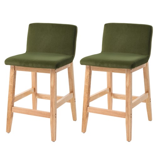 Set bar stools velvet - of,