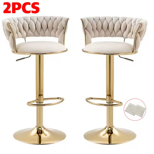 2pcs velvet bar stools - velvet,