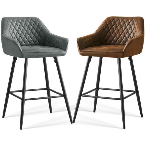 2pcs bar stools faux suede - 1/2pcs,