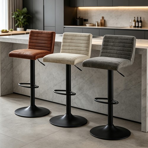 Set suede bar stools - suede,